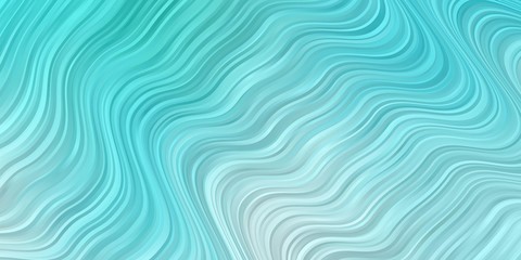 Light Blue, Green vector background with curves. Abstract gradient illustration with wry lines. Pattern for booklets, leaflets.