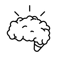 brain human line style icon