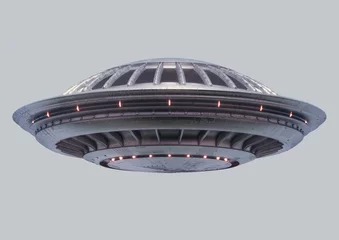 Foto op Canvas UFO Unidentified Flying Object Clipping Path Included © ktsdesign