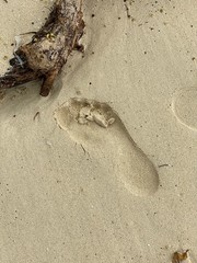footprint on the sand