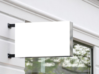 Blank rectangular signboard on the wall Copenhagen