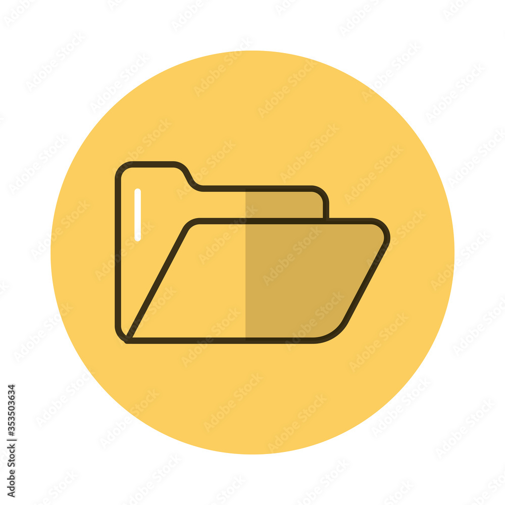 Poster folder document block style icon