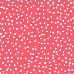 Seamless pattern for background with small white circles. Simple, stylish geometric texture. Monochrome peas. Beautiful design for print, textile, textile, bed linen, wraps.Hand drawn, vector 