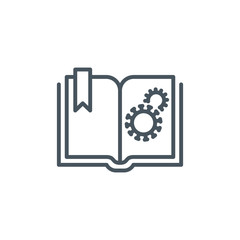 treatment guide Coronavirus infection single line icon isolated on white background. Perfect outline symbol guidance Covid 19 pandemic banner. Quality design element manual guide with editable Stroke