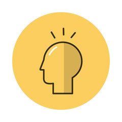 head profile block style icon