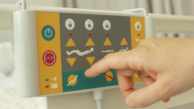 using hospital bed control panel pilot remote controller switch on turn light