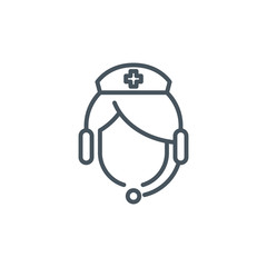 call the hospital single line icon isolated on white. Perfect outline symbol Prevention Coronavirus Covid 19 pandemic quarantine banner. Quality warning element consult a doctor with editable Stroke