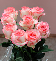 Obraz premium pink rose bouquet