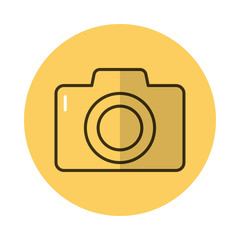 photographic camera block style icon