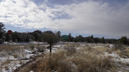 SEDONA ARIZONA SNOW DESERT