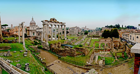 Fototapeta na wymiar Roman Forum Panorama Version 1, Rev2a