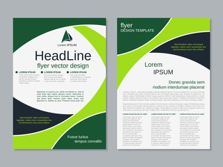 Modern professional two-sided flyer vector design template