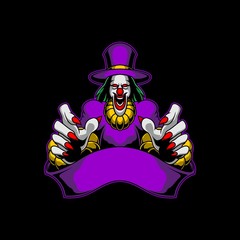 scary clown logo
