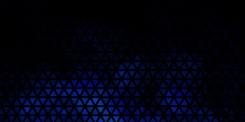Dark BLUE vector texture with triangular style.