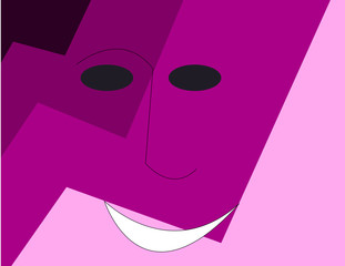 vector illustration of a face