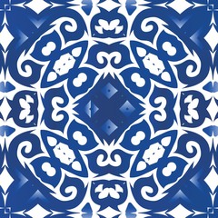 Decorative color ceramic azulejo tiles.