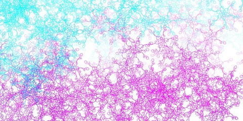 Light Pink, Blue vector backdrop with bent lines.