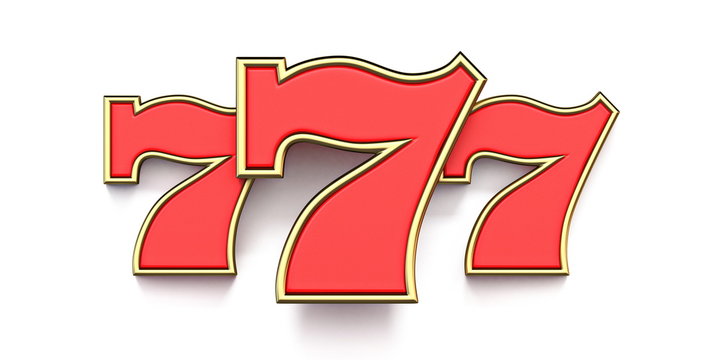 777 casino sign 3D