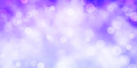 Fototapeta premium Light Purple vector background with bubbles. Colorful illustration with gradient dots in nature style. Design for posters, banners.
