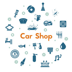 car shop icons