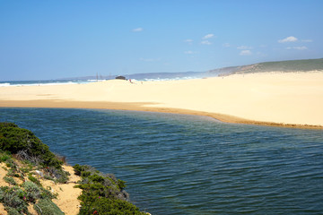 Bordeira Beach - praia da Bordeira - at the Algarve west coast near Carrapateira
