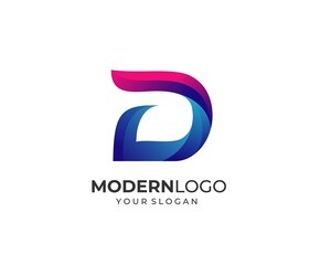 Modern Letter D Logo Design Template