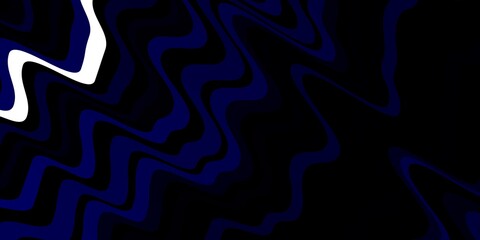 Dark BLUE vector pattern with curved lines. Colorful illustration, which consists of curves. Pattern for websites, landing pages.