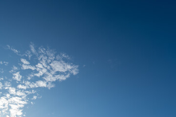 the blue sky with clouds