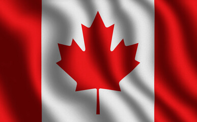 Image of the waving flag Canada (3D rendering)