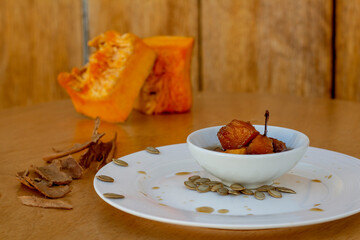 calabaza plato decoración