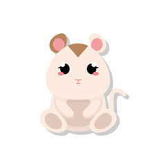 Isolated cute baby mouse