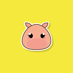 Isolated cute piggy