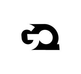 Initial letters Logo black positive/negative space GQ
