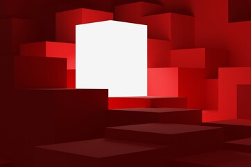leadership and uniqueness concept. one different cube among other identical cubes. rendered in 3d