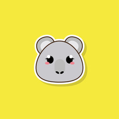 Isolated cute baby mouse