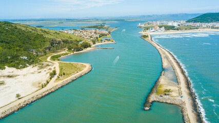 Laguna - SC. Aerial view of Laguna channel - Santa Catarina - Brazil