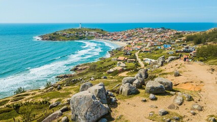 Farol de Santa Marta - Laguna - SC. Scenic landscape of Cape Santa Marta village in Laguna - Santa Catarina - Brazil © Jair