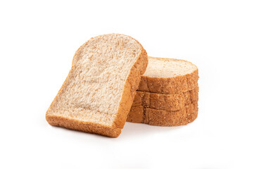 Sliced bread isolated on white background