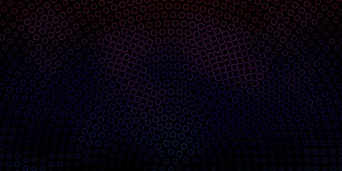 Dark Multicolor vector backdrop with dots. Illustration with set of shining colorful abstract spheres. Pattern for websites.