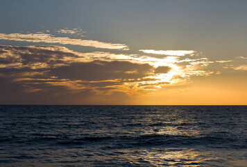 Evening sky at oceanside