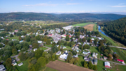 The Tioga River passes Tioga Borough in Tioga County, Pennsylvania.