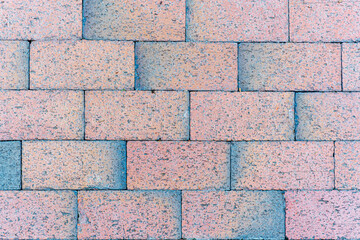Closeup of a brick sidewalk background