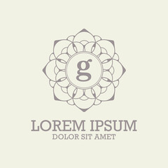 Luxury monogram logo template vector object for logo design.