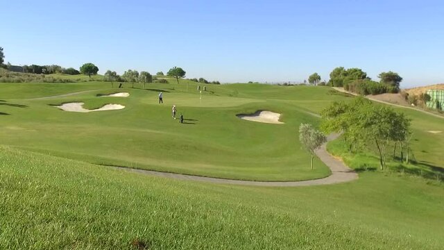 green golf course steady shot
