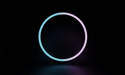 ネオン背景3DCGイラスト画像