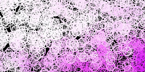Fototapeta premium Dark Purple vector backdrop with mystery symbols.