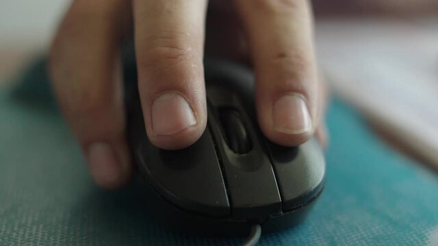 man using computer mouse