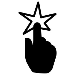 Push using index finger icon