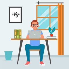 Fototapeta premium Working in home office