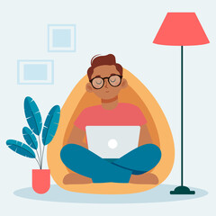 Working in home office